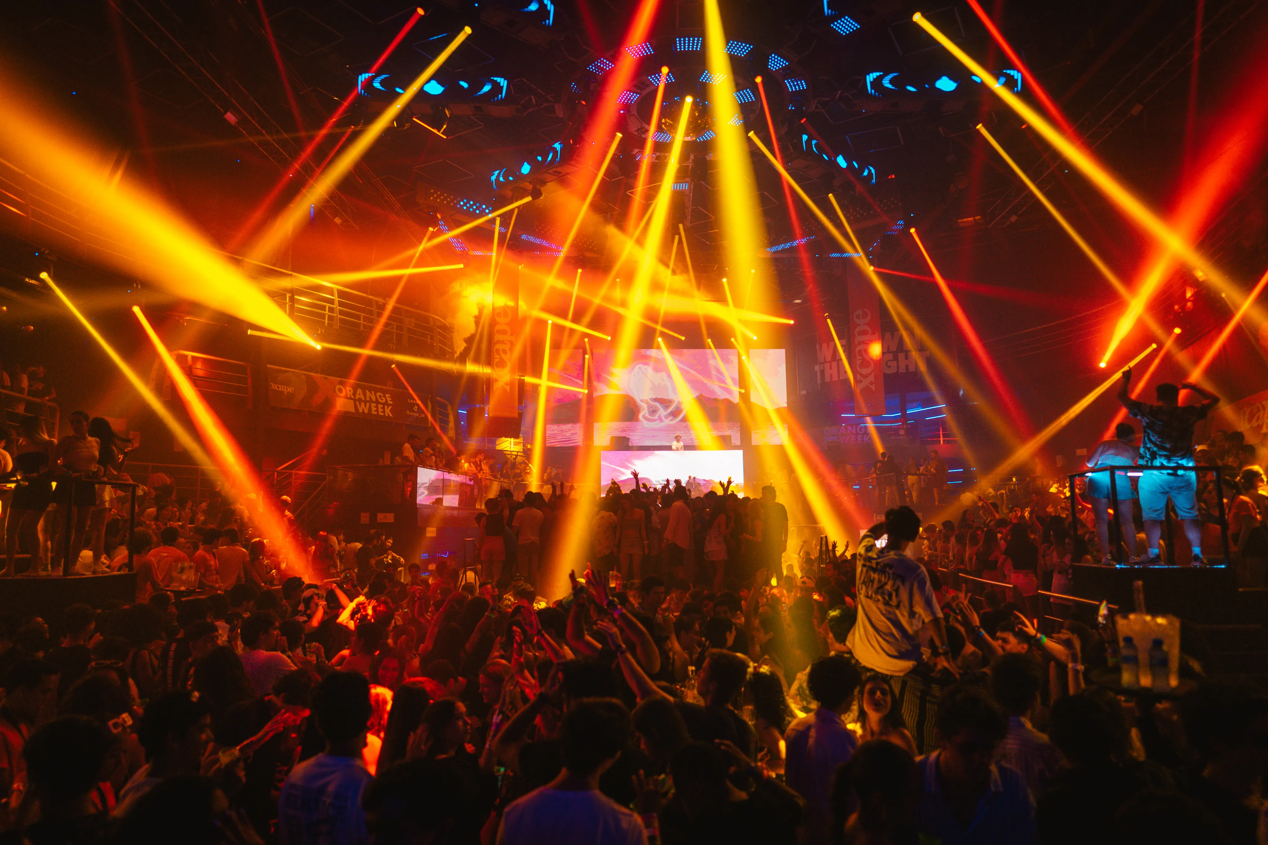 Fondo de fiesta en orange week